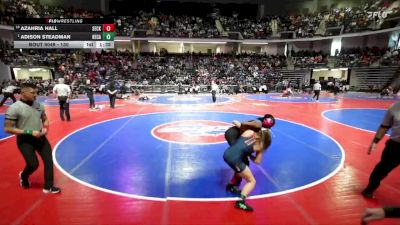 130 lbs Champ. Round 1 - Adison Steadman, Heritage-Catoosa vs Azahria Hall, Seckinger