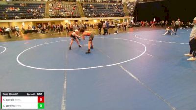 7th - 8th grade - 115 Cons. Round 2 - Khristian Garcia, Big Game Wrestling Club vs Kipten Downs, Team Valley Wrestling Club