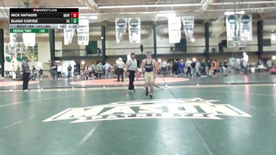 141 lbs Quarterfinal - Nick Vafiadis, Navy vs Elijah Cortez, Spartan Combat RTC