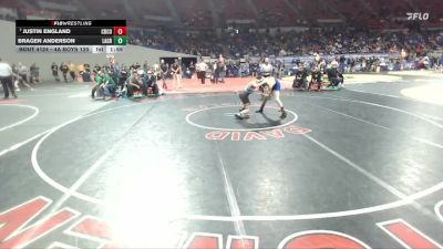 4A Boys 120 lbs Quarterfinal - Justin England, Crook County Boys vs Bragen Anderson, La Grande Boys