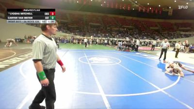 3A Boys 126 lbs Quarterfinal - Lyosha Mitchell, Creswell Boys vs Carter Van Meter, Sisters Boys