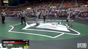 130 lbs Quarterfinal - Amanda Jaeger, Colby HS vs Skyy Hepner, Perry-Lecompton HS