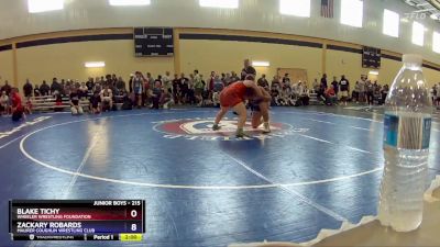 215 lbs Cons. Round 3 - Blake Tichy, Wheeler Wrestling Foundation vs Zackary Robards, Maurer Coughlin Wrestling Club