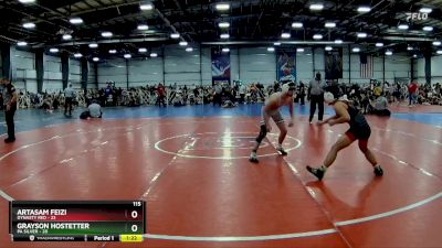 115 lbs Rd# 4- 2:00pm Friday Final Pool - GrAyson Hostetter, PA Silver vs Artasam Feizi, Dynasty RED