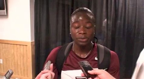 Jeneba Tarmoh (Texas A&M) after 4x100 prelim NCAA Outdoor Track and Field Championships 2011