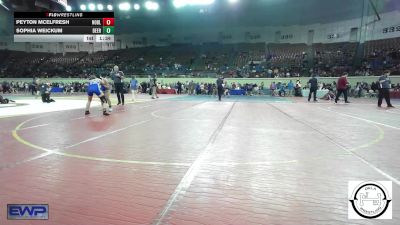 120 lbs Quarterfinal - Peyton Mcelfresh, Noble Takedown Club vs Sophia Weickum, Deer Creek Wrestling