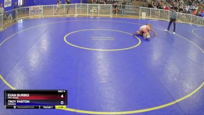 130 lbs Quarterfinal - Evan Burbee, Mat Sense vs Troy Parton, Irrigon