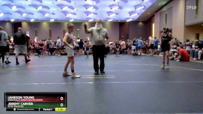 90 lbs Round 3 - Jameson Young, Wentzville Wrestling Fed.(WWF) vs Jeremy Carver, Elite Athletics