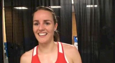 Lucy VanDalen (Stony Brook) after 1500 prelim fall NCAA Outdoor Track and Field Championships 2011