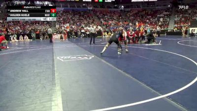 1A-165 lbs Champ. Round 2 - Andrew Hall, Saint Ansgar vs Holden Koele, Woodbury Central