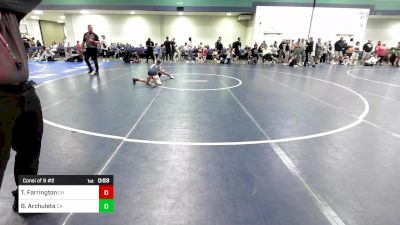 85 lbs Consi Of 8 #2 - Tripp Farrington, OH vs Brixton Archuleta, CA