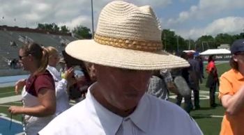 Head Coach Pat Henry (Texas A&M) after three straight double titles NCAA Outdoor Track and Field Championships 2011