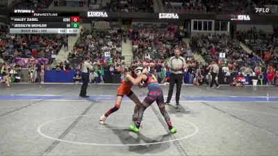 100 lbs Quarterfinal - Haley Zabel, Garden City Wrestling Club vs Jessilyn Mohler, Ogden`s Outlaws