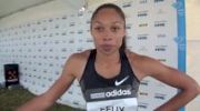 Allyson Felix after winning 200 at adidas Grand Prix 2011