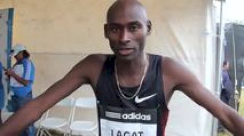 Bernard Lagat after kicking to close 2nd place at adidas Grand Prix 2011