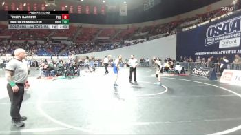 4A Boys 150 lbs Quarterfinal - Riley Barrett, Philomath Boys vs Daxon Pennington, Crook County Boys