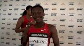 Kellie Wells after 2nd place in 100H at adidas Grand Prix 2011