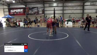 125 kg Round Of 64 - Robbie Unruh, Bulls Wrestling Club vs Ian Clifford, Warrior Regional Training Center