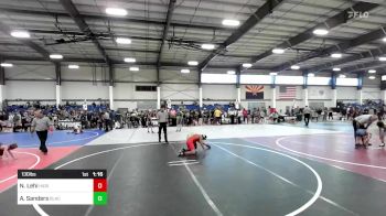 130 lbs Rr Rnd 3 - Nikyah Lehi, Hidden Springs Wolves vs Andres Sanders, BlackCat WC