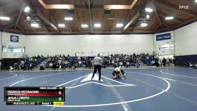 157 lbs Quarterfinal - Jesus Loreto, Menlo NCWA vs Magnus McCrackin, Simon Fraser (B.C.)