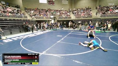 67 lbs Cons. Round 3 - Dylan RAMUSSEN, Cedaredge Wrestling Club vs Thomas Davies, Shootbox