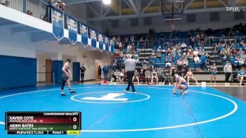 126 lbs Quarterfinals (8 Team) - Xavier Cote, Picayune High School vs Aiden Bates, North Pontotoc High School