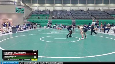 175 lbs Quarters & 1st Wb (16 Team) - Benjamin Walsingham, Carrollton vs Devin Speed, Norcross