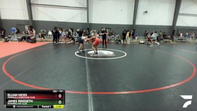 117 lbs Round 2 - Elijah Hicks, Peninsula Wrestling Club vs James Ringseth, Newberg Mat Club