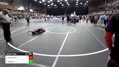 73 lbs Quarterfinal - Karson Jaramillo, Duran Elite vs Landon Abbas, Black Fox Wrestling Academy