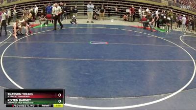 132 lbs Quarterfinal - Trayson Young, Altamont Longhorns vs Kixten Barney, Uintah Jr High Wrestling