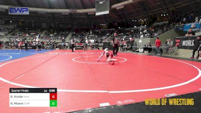 46 lbs Quarterfinal - Boston Kinder, Nixa Youth Wrestling vs Braxton Moore, Team Zapas