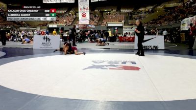 Junior Girls - 100 lbs 7th Place Match - Alondra Juarez, John Glenn High School Wrestling vs Kalaiah Orje-Chesney, Rodriguez High School Wrestling
