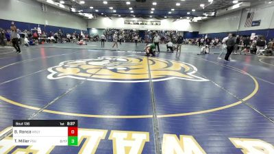 184 lbs Round Of 16 - Ben Ronca, Wesleyan vs Tyler Miller, Plymouth