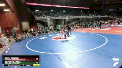 92 lbs Semifinal - Gavin Arnoldi, Top Of The Rock Wrestling Club vs Dominic Gardea, Green River Grapplers