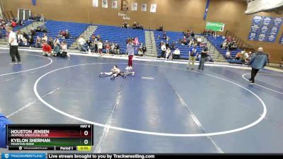 52-56 lbs Round 1 - Houston Jensen, Aviators Wrestling Club vs Kyelon Sherman, Mountain Ridge