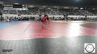 105 lbs Consi Of 8 #2 - Na`Leaha Hill, Duncan Lady Demons vs Justice Davis, Coweta