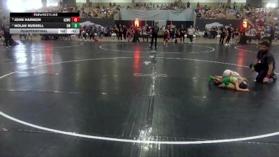 40 lbs Quarterfinal - Nolan Russell, Commanders WC vs John Harmon, Ground Zero Wrestling Club