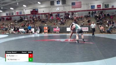 285 lbs Champ. Round 1 - Nico Ramirez, Mount Olive vs Deandre Rucker, Colorado School Of Mines