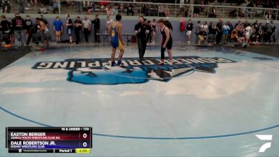 170 lbs Final - Easton Berger, Juneau Youth Wrestling Club Inc. vs Dale Robertson Jr., Kodiak Wrestling Club