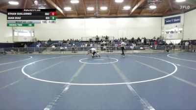 133 lbs Quarterfinal - Ethan Guillermo, Unattached vs Juan Diaz, Menlo NCWA