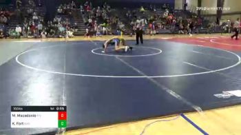 100 lbs Semifinal - Malachi Macedonio, Rockmart Takedown Club vs Kosh Fort, Spartans Wrestling Club