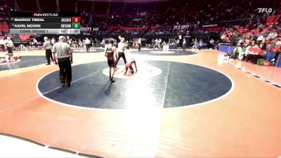 3A 120 lbs Cons. Round 1 - Kavel Moore, Chicago (Mt. Carmel) vs Maddux Tindal, Joliet (Catholic Academy)