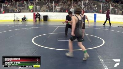 67 lbs Cons. Round 1 - Jackson Shimel, Pine River Youth WC vs Skyler Cooper, Delton WC