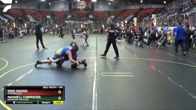 110 lbs Cons. Round 1 - Zeke Reeder, Caledonia WC vs Maxwell Carpenter, Kingsford Youth WC