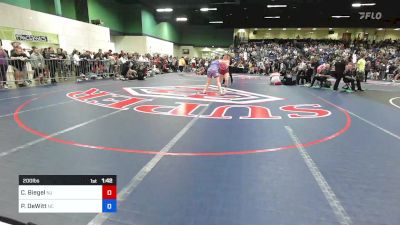 200 lbs Round Of 16 - Caroline Biegel, NJ vs Priscilla DeWitt, NC