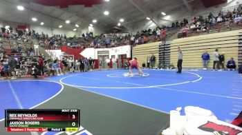 132 lbs Champ. Round 2 - Rex Reynolds, Zionsville Wrestling Club vs Jaxson Rogers, South Spencer