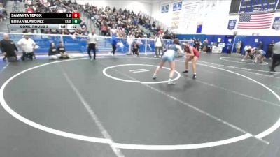 130 lbs Cons. Round 3 - Elisa Velasquez, Camarillo vs Samanta Tepox, El Modena