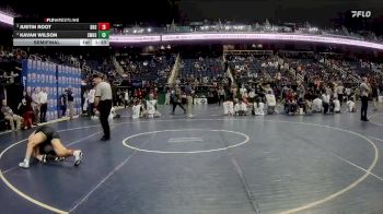 3A 157 lbs Semifinal - Justin Root, Dixon High School vs Kavan Wilson, Smoky Mountain High School