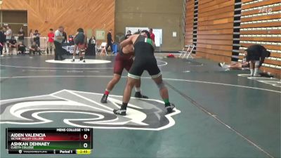 174 lbs Cons. Round 5 - Aiden Valencia, Victor Valley College vs Ashkan Dehnaey, Cuesta College