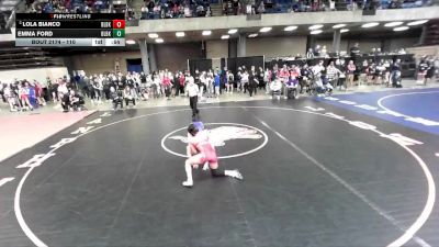 110 lbs Champ. Round 2 - Lola Bianco, Unattached vs Emma Ford, Unattached